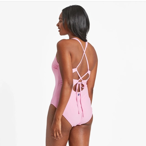 Women's Beach Chairs Tie-Back Scoop One Piece Swimsuit - Picture 3 of 10